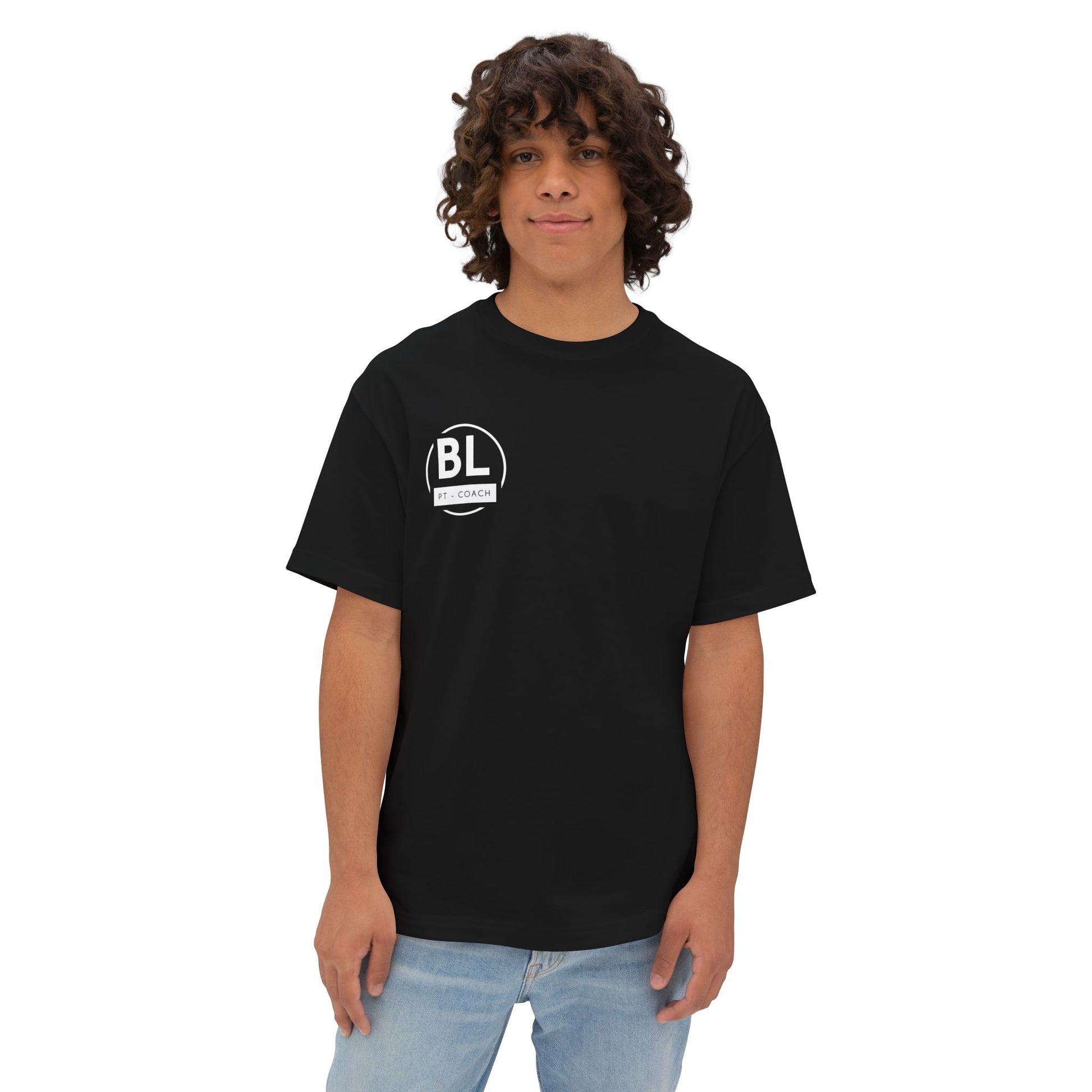 Unisex Oversized Boxy Tee with BL PT - COACH Print | Casual Wear, Gym Outfit, Fitness Gift, Athleisure Style, Everyday Comfort