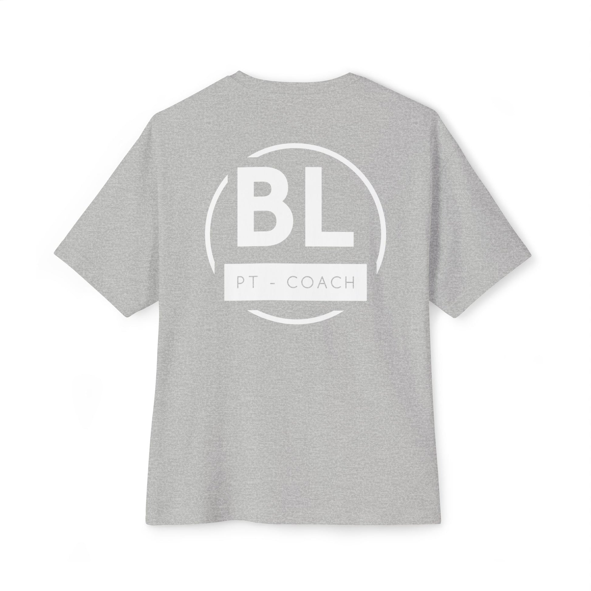 Unisex Oversized Boxy Tee with BL PT - COACH Print | Casual Wear, Gym Outfit, Fitness Gift, Athleisure Style, Everyday Comfort