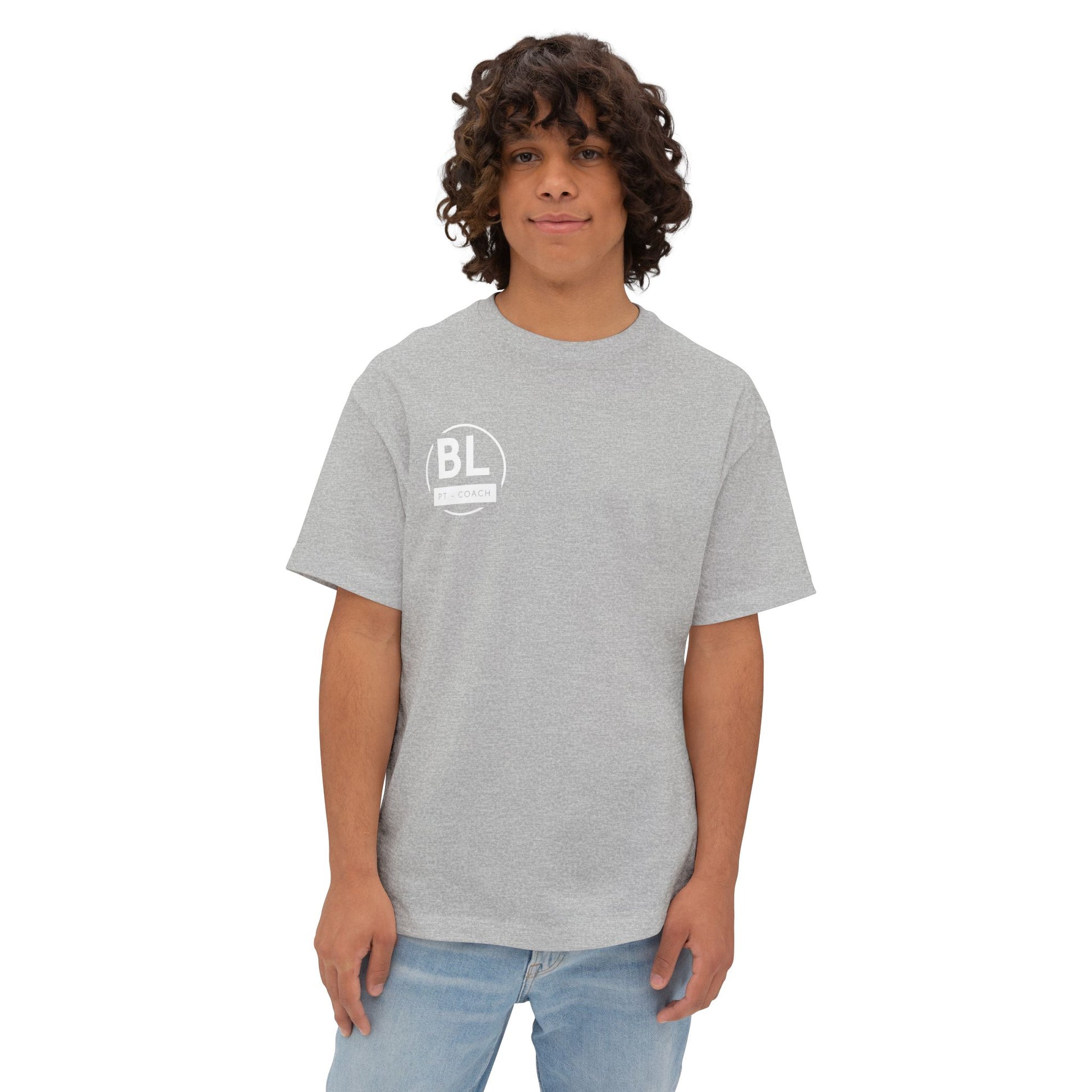 Unisex Oversized Boxy Tee with BL PT - COACH Print | Casual Wear, Gym Outfit, Fitness Gift, Athleisure Style, Everyday Comfort