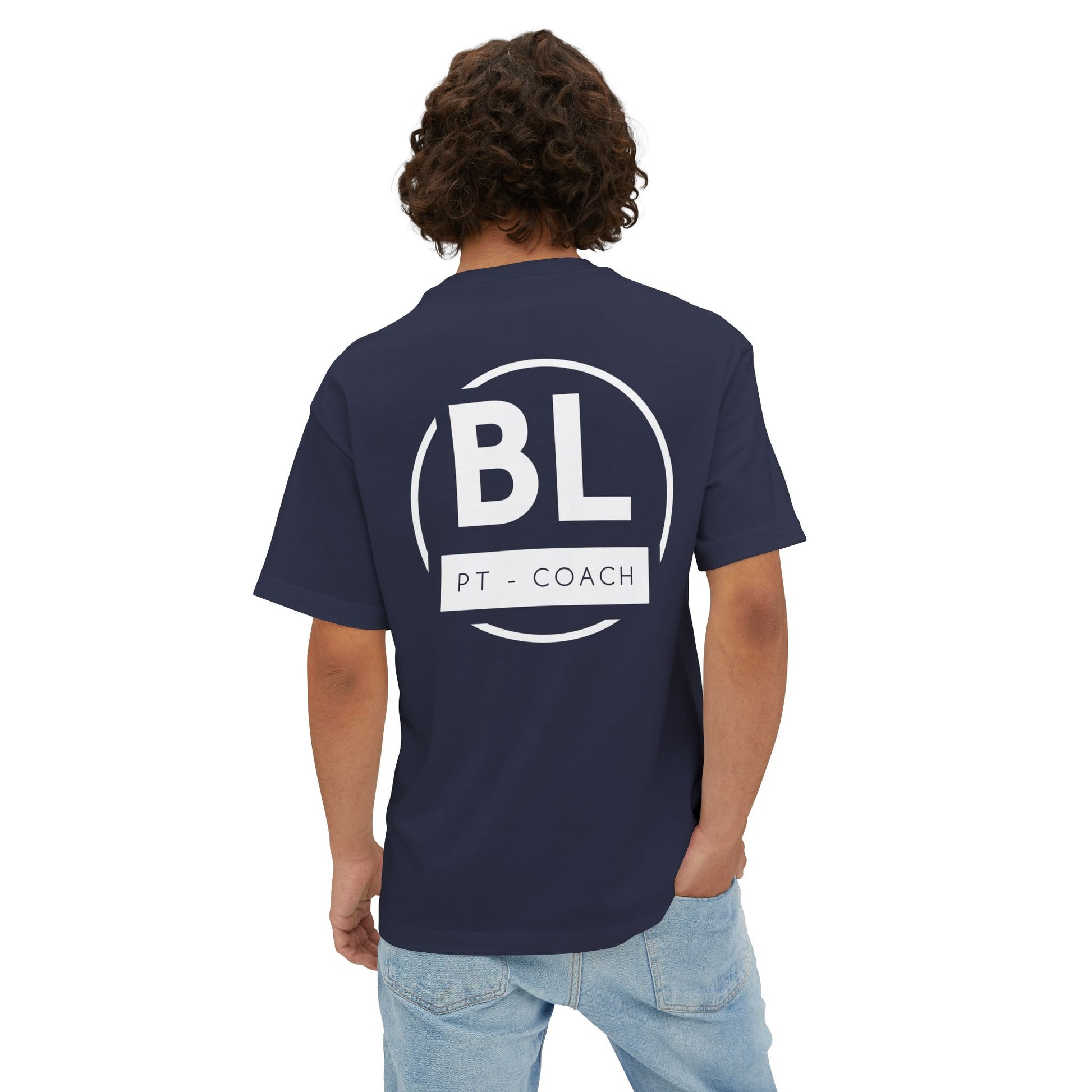 Unisex Oversized Boxy Tee with BL PT - COACH Print | Casual Wear, Gym Outfit, Fitness Gift, Athleisure Style, Everyday Comfort