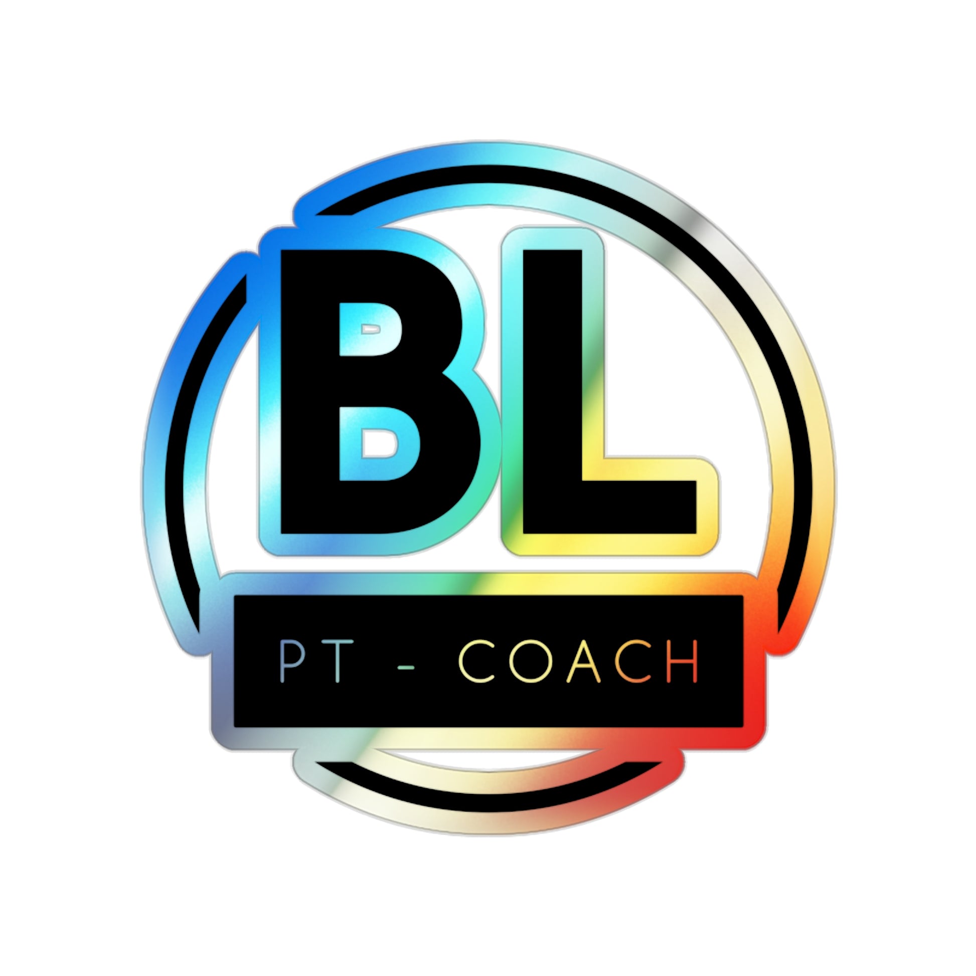 Holographic Die-Cut Stickers - Vibrant and Shiny Vinyl Decals for Coaches, Gym Enthusiasts, Gifts, Skateboards, Water Bottles