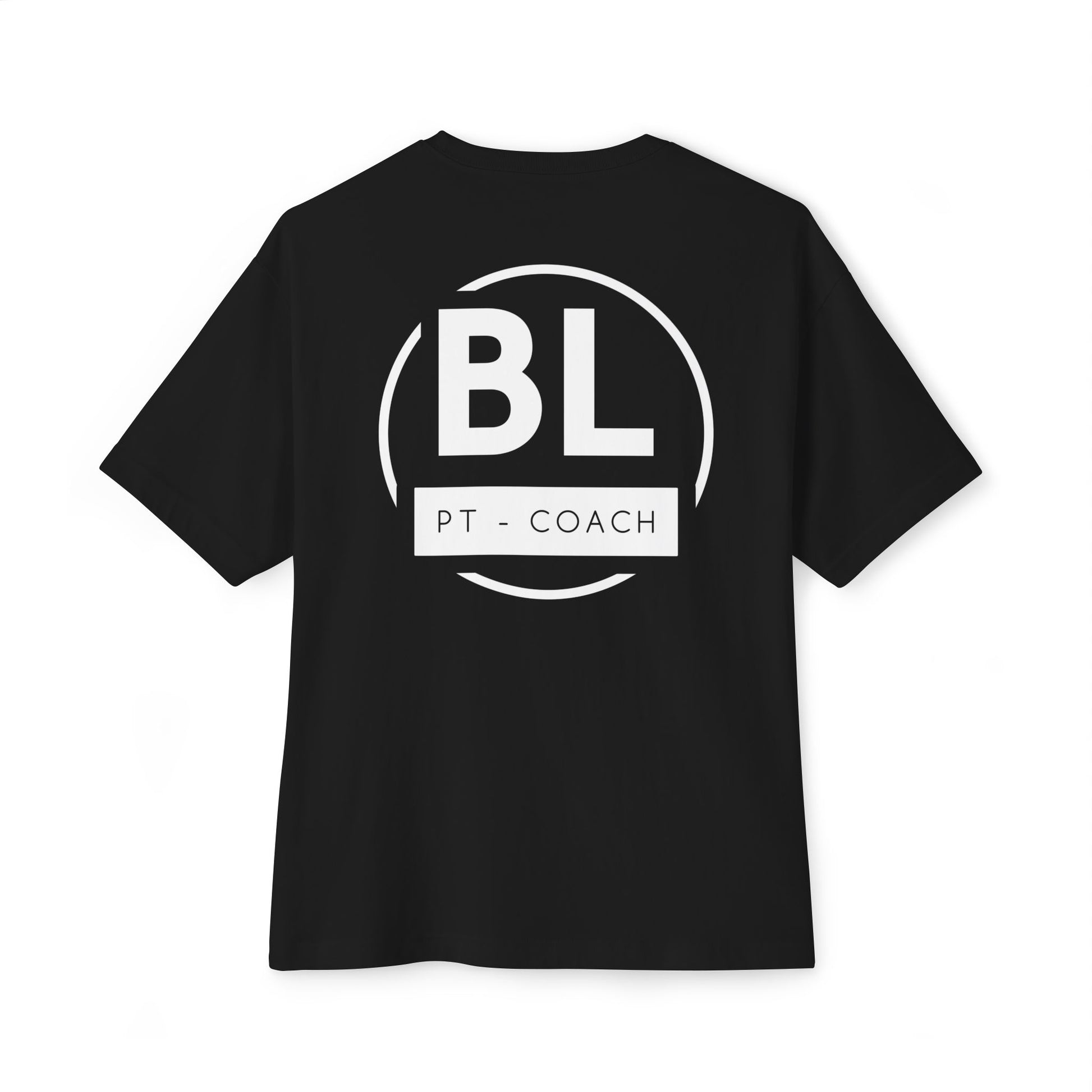 Unisex Oversized Boxy Tee with BL PT - COACH Print | Casual Wear, Gym Outfit, Fitness Gift, Athleisure Style, Everyday Comfort