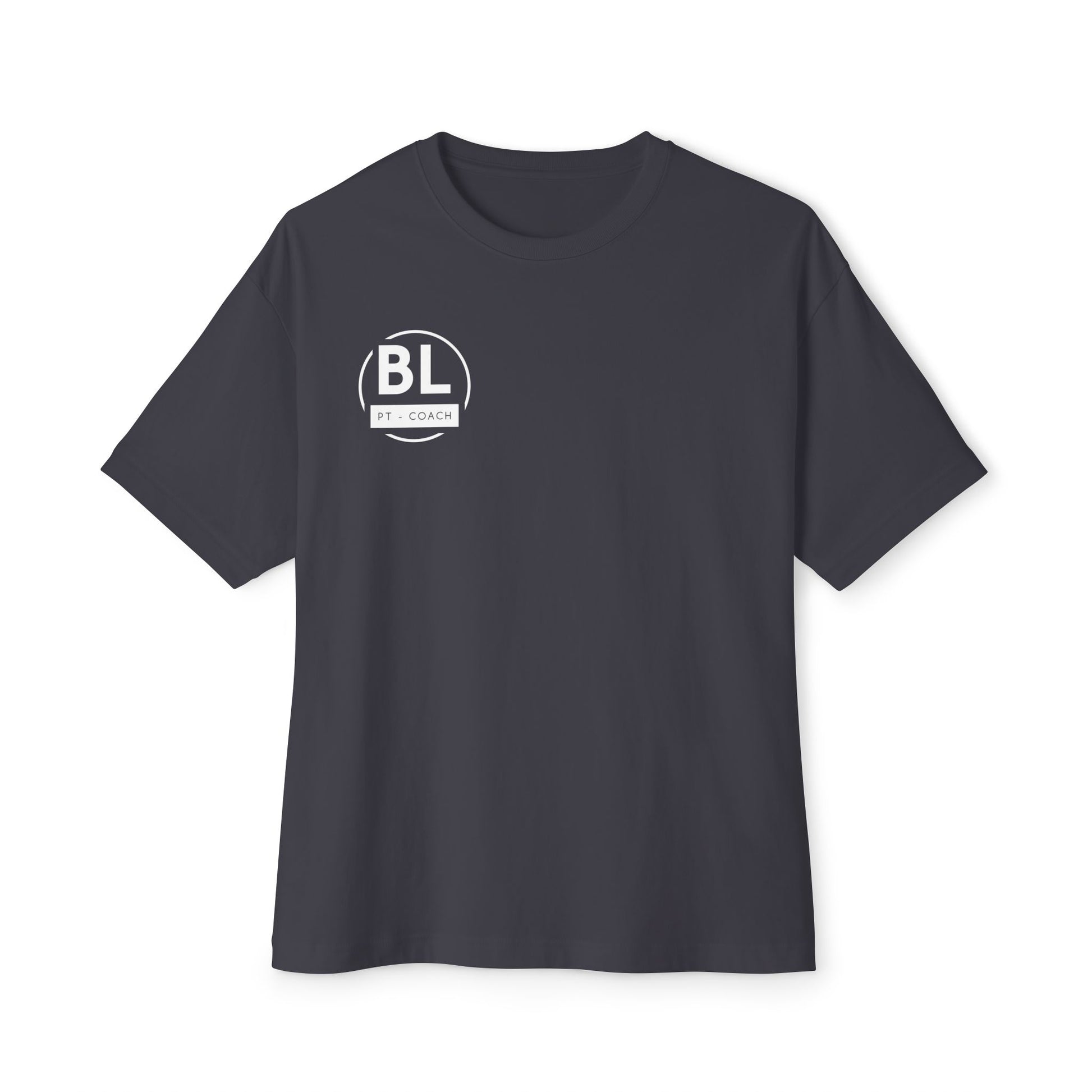 Unisex Oversized Boxy Tee with BL PT - COACH Print | Casual Wear, Gym Outfit, Fitness Gift, Athleisure Style, Everyday Comfort