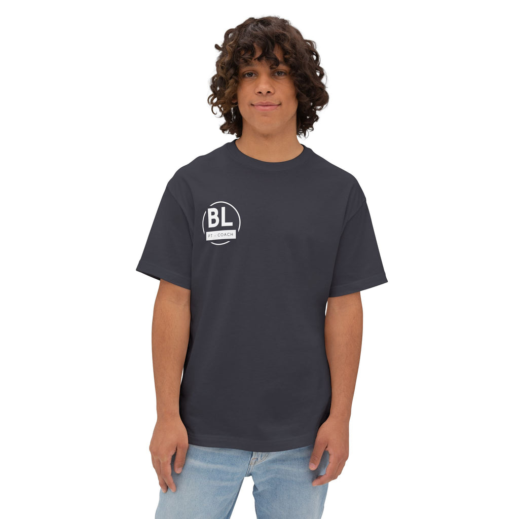 Unisex Oversized Boxy Tee with BL PT - COACH Print | Casual Wear, Gym Outfit, Fitness Gift, Athleisure Style, Everyday Comfort