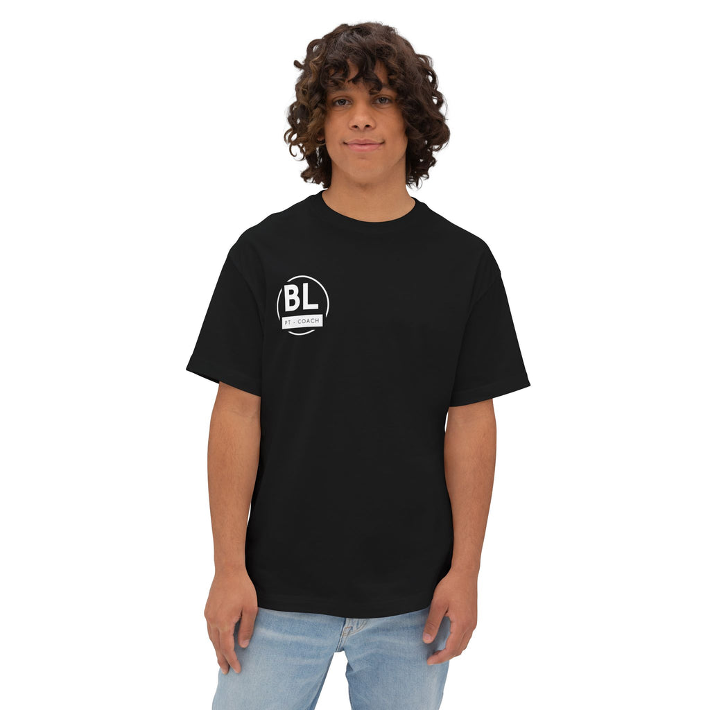 Unisex Oversized Boxy Tee with BL PT - COACH Print | Casual Wear, Gym Outfit, Fitness Gift, Athleisure Style, Everyday Comfort